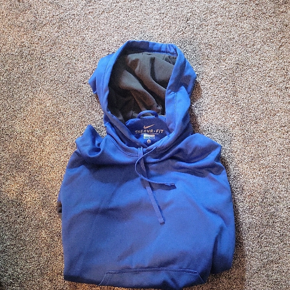 Nike Royal Blue Therma-Fit Pullover Hoodie